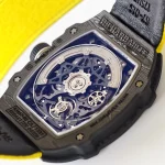 UMI Richard Mille RM 67-02 UAE Edition Black Carbon TPT Yellow Strap Skeleton Super Clone Watch image 9