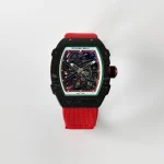 UMI Richard Mille RM 67-02 Extra Flat Italy Carbon TPT Skeleton Red Fabric Strap Super Clone Watch image 2
