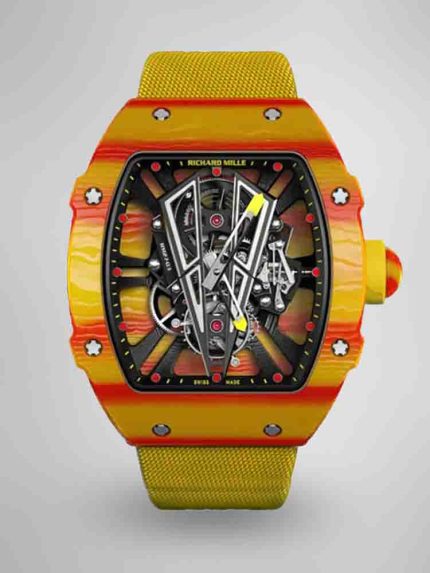 Best Swiss Super Clone Richard Mille RM 27-03 Red Yellow Carbon Fiber Watch image 1
