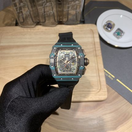 Swiss Super Clone Richard Mille RM 11-03 Carbon Turquoise Case Watch – Skeleton Dial Luxury Men's Timepiece image 2