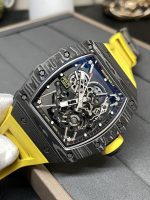Swiss Super Clone Richard Mille RM 35-02 Watch For Men – Skeleton Dial, Yellow Rubber Strap, Luxury Sport Design image 6