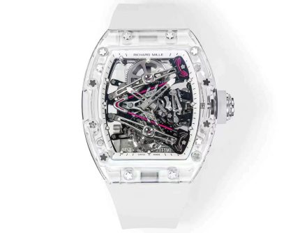 Richard Mille RM 38-02 Tourbillon Bubba Watson Pink Skeleton Crystal Transparent Super Clone Super Clone Watch image 2