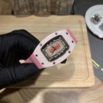 Richard Mille RM 07-01 Ladies Swiss Super Clone Watch – Pink Ceramic Skeleton Diamond Dial image 7