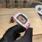Richard Mille RM 07-01 Ladies Swiss Super Clone Watch – Pink Ceramic Skeleton Diamond Dial image 5