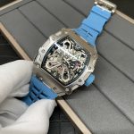 Luxury Super Clone Richard Mille RM 35-03 Rafael Nadal Skeleton Dial Blue Strap Watch For Men image 6