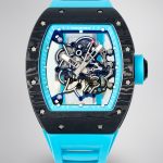 Best Super Clone RICHARD MILLE RM 055 – Swiss Movement Super Clone with Carbon Case & Blue Rubber Strap image 1