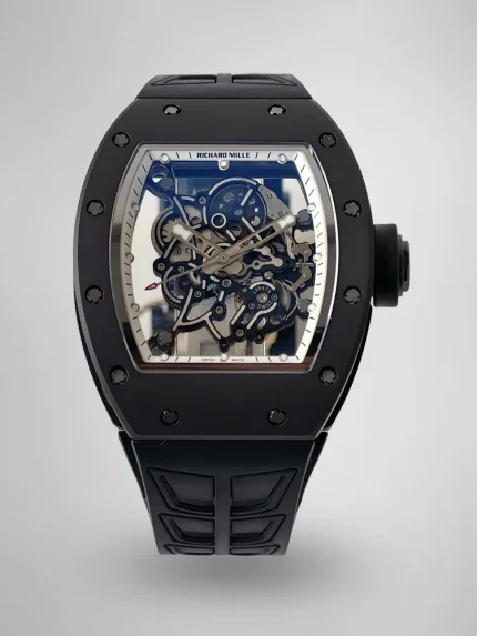 UMI Richard Mille RM 055 Bubba Watson Black Ceramic White Flange Super Clone Watch image 1