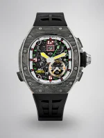Richard Mille RM 62-01 Tourbillon Vibrating Alarm Watch Carbon TPT Case Skeleton Dial Super Clone image 1