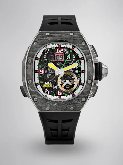 Richard Mille RM 62-01 Tourbillon Vibrating Alarm Watch Carbon TPT Case Skeleton Dial Super Clone image 1