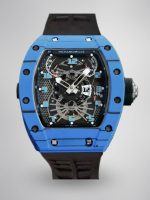 Super Clone Richard Mille RM022 Blue Carbon Skeleton Dial Automatic Movement 40x50mm image 1