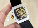 Richard Mille RM 88 Super Clone – White Ceramic, Black Strap, Swiss Tourbillon Look image 7