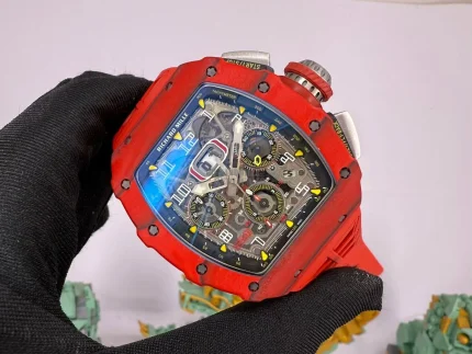 Richard Mille RM 11-03 Red Carbon Fiber Full Skeleton 7750 Automatic Super Clone Watch image 2