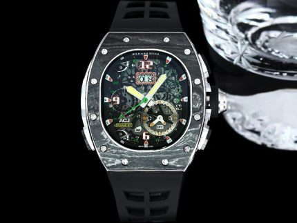 High-End Super Clone Richard Mille RM 62-01 Tourbillon ACJ Watch – Skeleton Dial, Carbon Fiber & Titanium Case image 2