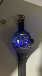 UMI Richard Mille Super Clone RM 35-02 Rafael Nadal Carbon TPT Black Strap RMAL1 Automatic Movement image 4