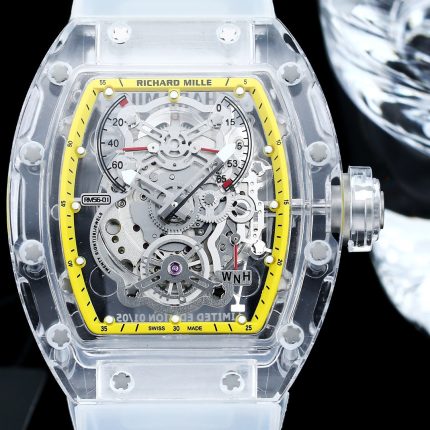 Best Swiss Super Clone Richard Mille RM56-01 Transparent Glass Case Watch – Skeleton Dial image 2