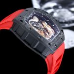 Swiss Super Clone Richard Mille RM 57-03 Dragon Skeleton Dial, Carbon Fiber Case, Red Rubber Strap Luxury Watch image 7