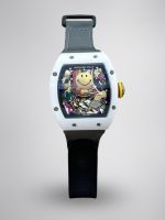 Richard Mille RM 88 Super Clone – White Ceramic, Black Strap, Swiss Tourbillon Look image 1