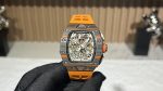 Swiss Super Clone Richard Mille RM 11-03 McLaren Watch – Carbon Fiber Skeleton Chronograph with Striking Orange Rubber Strap image 2