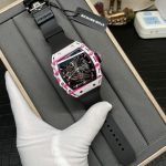 Richard Mille RM 38 02 Bubba Watson Super Clone Swiss Tourbillon 43mm White Pink Quartz TPT Skeleton Dial image 6