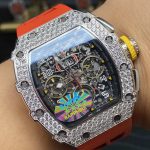 Super Clone Richard Mille RM 11-03 Men’s Watch with Diamond Bezel And Skeleton Dial Design image 4