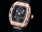 RM052 Skeleton Tourbillon Super Clone Watch Black Skull Dial – Rose Gold Case image 5
