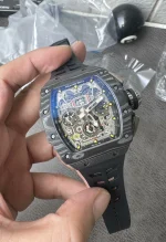 Super Clone RM11-03 Black Magic Richard Mille NTPT Carbon Fiber Full Skeleton 7750 image 6
