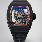 UMI Richard Mille RM 055 Bubba Watson Best Super Clone with Black Ceramic Case Red Flange RMUL2 Movement image 1