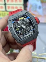 Super Clone Richard Mille RM35-02 Red Rubber Strap Swiss Movement Sports Watch image 6
