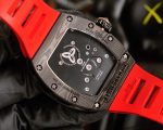 High-end Super Clone Richard Mille RM 019 NTPT Carbon Case Red Strap Tourbillon Watch Diamond Celtic Knot Skeleton Dial image 7