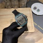 Swiss Super Clone Richard Mille RM 11-03 Carbon Turquoise Case Watch – Skeleton Dial Luxury Men's Timepiece image 4
