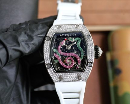 Super Clone Richard Mille RM 026 Serpent Luxury Tourbillon Watch, Diamond White Gold Case, Double Serpent Design image 2