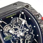 Top Swiss Super Clone Richard Mille RM35-01 – Carbon Fiber Case & White Rubber Strap image 4