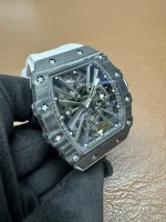 Super Clone Richard Mille RM 12-01 Black NTPT Carbon Fiber Tourbillon Watch image 3