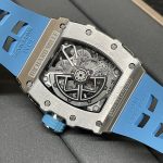 Luxury Super Clone Richard Mille RM 35-03 Rafael Nadal Skeleton Dial Blue Strap Watch For Men image 9