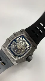 UMI Richard Mille Super Clone RM 35-02 Rafael Nadal Carbon TPT Black Strap RMAL1 Automatic Movement image 9