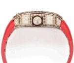 Super Clone Richard Mille RM S10 Koi Tourbillon Watch Rose Gold with Diamond - Red Rubber Strap image 6