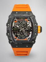 Richard Mille RM 35-02 NTPT Carbon Case Skeleton Dial Orange Rubber Swiss Automatic Super Clone image 1