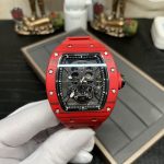 Super Clone Richard Mille RM 52-01 Skeleton Skull Dial Men's Watch – Swiss Movement, Red Carbon Case image 3