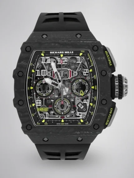 Super Clone RM11-03 Black Magic Richard Mille NTPT Carbon Fiber Full Skeleton 7750 image 1