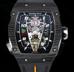 Super Clone Richard Mille RM 40-01 McLaren Speedtail Carbon Case Rubber Strap Tourbillon Movement Watch image 3