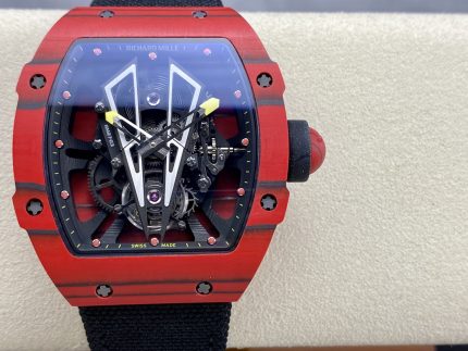 Richard Mille RM 027-03 Tourbillon Rafael Nadal Red TPT Quartz Ultra Light Skeleton Super Clone Watch image 2