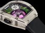 Richard Mille RM 19-02 Super Clone, Diamond-Set Case 3D Flower Skeleton Dial Luxury Ladies Automatic Wristwatch image 7