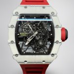 Richard Mille RM 35-01 Super Clone Rafael Nadal White Carbon Case Red Strap Watch | Swiss Movement, Skeleton Dial image 1