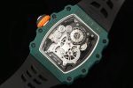 Richard Mille RM 21-02 Mechanical Tourbillon Aerodyne Quartz TPT Carbon Titanium Skeleton Dial Super Clone Watch image 8