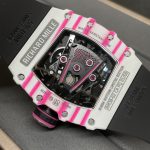 Richard Mille RM 38 02 Bubba Watson Super Clone Swiss Tourbillon 43mm White Pink Quartz TPT Skeleton Dial image 9