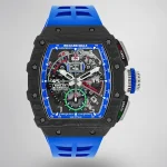 Richard Mille RM 11-04 Super Clone Skeleton Dial Blue Rubber Strap Luxury Sports Watch image 1