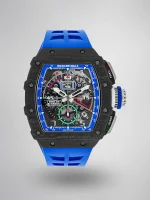 Richard Mille RM 11-04 Super Clone Skeleton Dial Blue Rubber Strap Luxury Sports Watch image 1