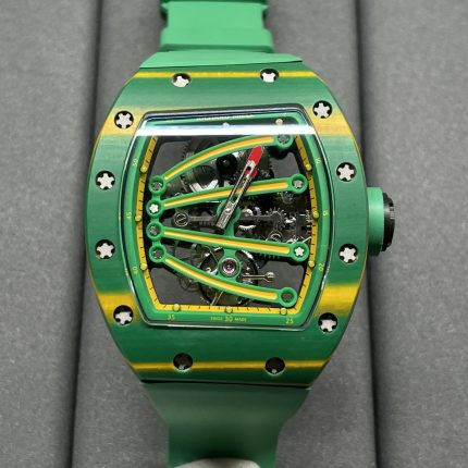 Richard Mille RM 59-01 Tourbillon Super Clone Skeleton Super Clone Watch Green Carbon Yohan Blake image 2