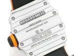 Richard Mille RM 12-01 Tourbillon Super Clone - White Carbon Fiber Orange Strap image 9
