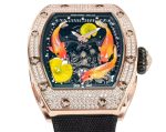 Super Clone Richard Mille RM S10 Koi Tourbillon Watch - Rose Gold & Diamond image 8